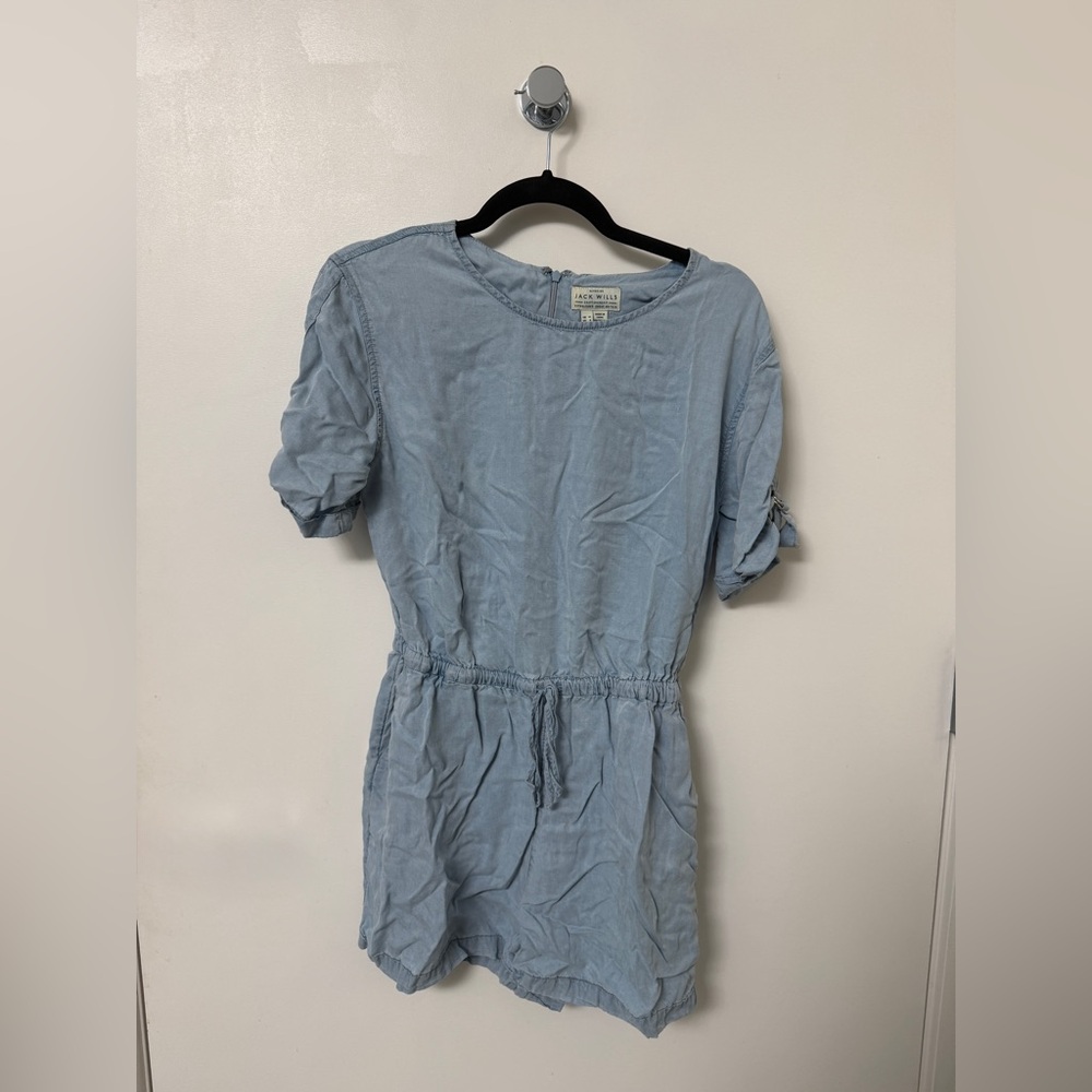 Jack Wills blue summer romper, size 6, EUC
